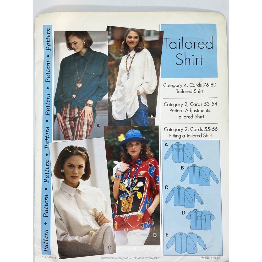 Tailored Shirt Sewing Pattern Misses Sizes 6-22 Includes Petite Options New